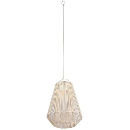QAZQA Bohemian tafellamp beige incl. LED 3-staps dimbaar IP54 solar oplaadbaar - Duca