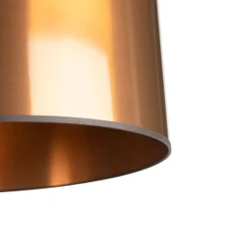 QAZQA Booglamp staal kap koper 50 cm - XXL