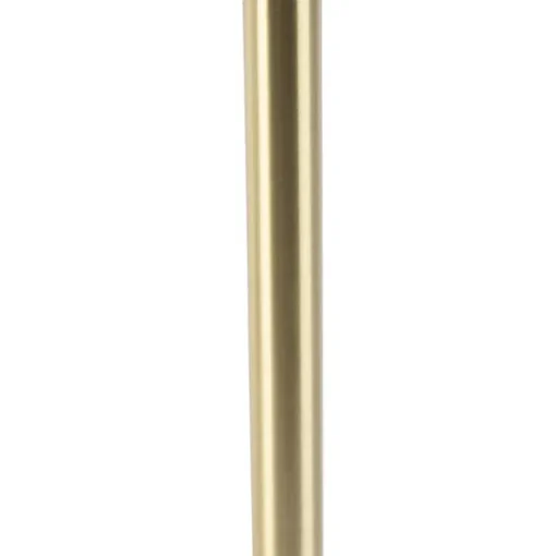 QAZQA Botanische tafellamp messing met groene kap 25 cm - Simplo