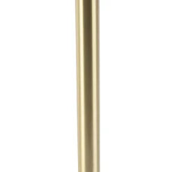 QAZQA Botanische tafellamp messing met pauw kap 25 cm - Simplo