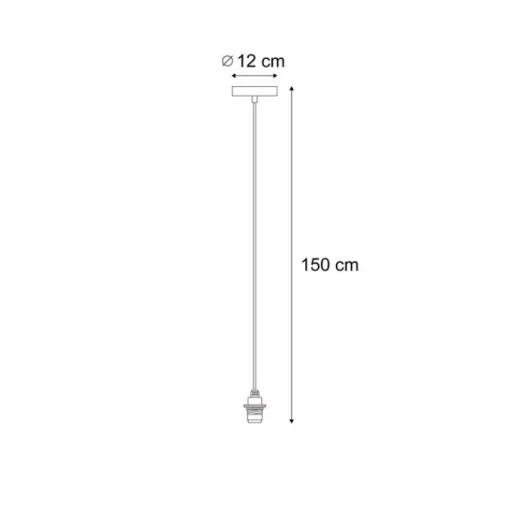 QAZQA Buiten hanglamp zwart IP44 - Cava