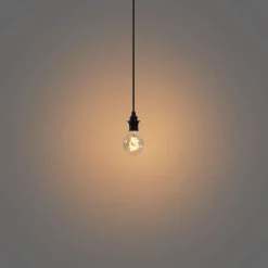 QAZQA Buiten hanglamp zwart IP44 - Cava