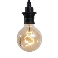 QAZQA Buiten hanglamp zwart 3-lichts IP44 - Cava