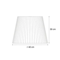 QAZQA Buiten lampenkap met zwart touw IP54 40/28/30