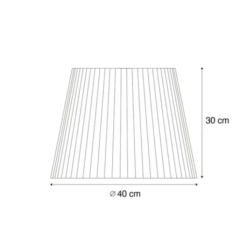 QAZQA Buiten lampenkap met zwart touw IP54 40/28/30