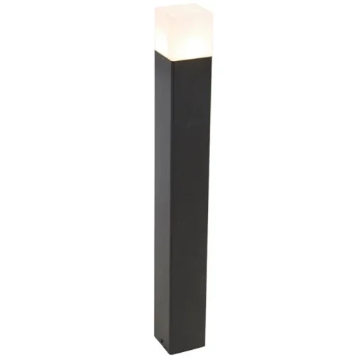 QAZQA Buiten paaltje zwart opaal glas 70 cm grondpin en kabelmof - Denmark