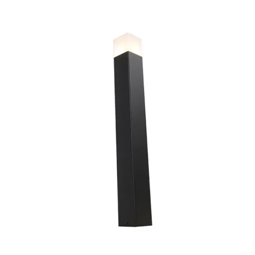 QAZQA Buiten paaltje zwart opaal glas 70 cm grondpin en kabelmof - Denmark