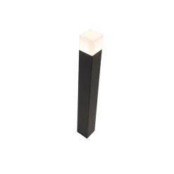 QAZQA Buiten paaltje zwart opaal glas 70 cm grondpin en kabelmof - Denmark