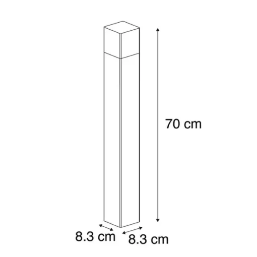 QAZQA Buiten paaltje zwart opaal glas 70 cm grondpin en kabelmof - Denmark