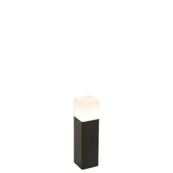 QAZQA Buiten paaltje zwart opaal glas 30 cm grondpin en kabelmof - Denmark