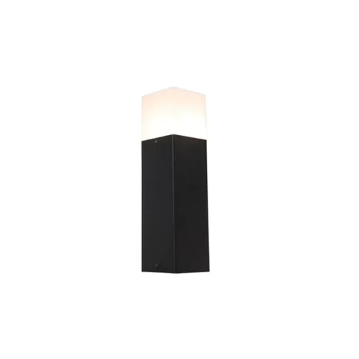 QAZQA Buiten paaltje zwart opaal glas 30 cm grondpin en kabelmof - Denmark