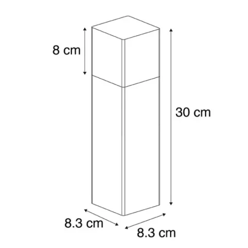 QAZQA Buiten paaltje zwart opaal glas 30 cm grondpin en kabelmof - Denmark