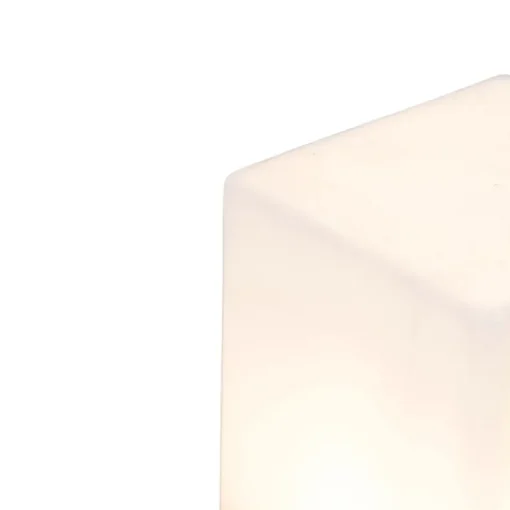 QAZQA Buiten paaltje zwart opaal glas 30 cm grondpin en kabelmof - Denmark