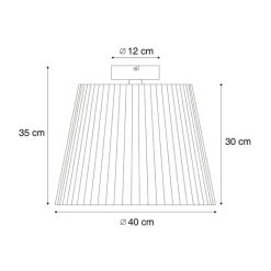 QAZQA Buiten plafondlamp met zwart touw IP54 - Jayla
