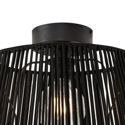 QAZQA Buiten plafondlamp met zwart touw IP54 - Jayla