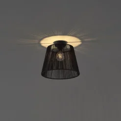 QAZQA Buiten plafondlamp met zwart touw IP54 - Jayla