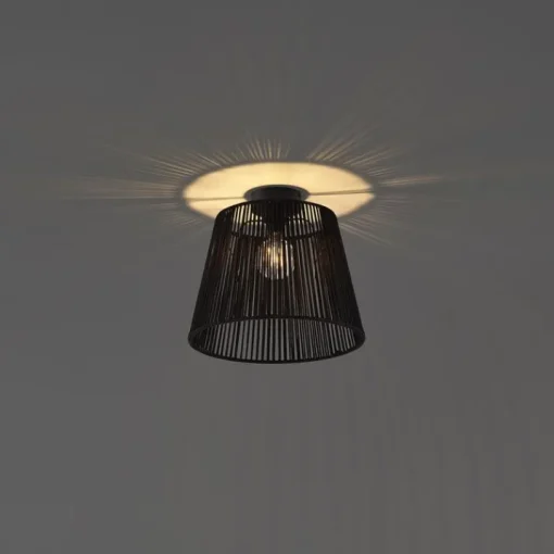 QAZQA Buiten plafondlamp met zwart touw IP54 - Jayla