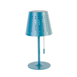 QAZQA Buiten tafellamp blauw incl. LED 3-staps dimbaar oplaadbaar en solar - Ferre