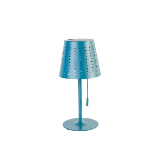 QAZQA Buiten tafellamp blauw incl. LED 3-staps dimbaar oplaadbaar en solar - Ferre