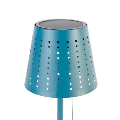 QAZQA Buiten tafellamp blauw incl. LED 3-staps dimbaar oplaadbaar en solar - Ferre