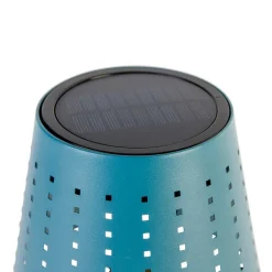 QAZQA Buiten tafellamp blauw incl. LED 3-staps dimbaar oplaadbaar en solar - Ferre