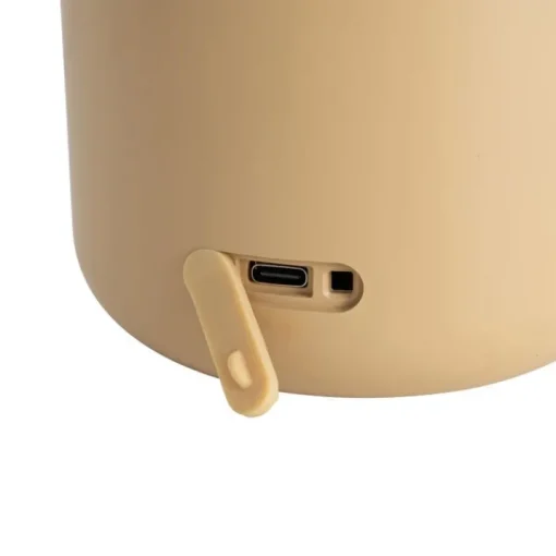 QAZQA Buiten tafellamp goud met wit incl. LED oplaadbaar IP44 - Haard