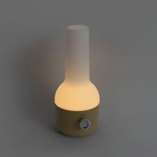 QAZQA Buiten tafellamp goud met wit incl. LED oplaadbaar IP44 - Haard