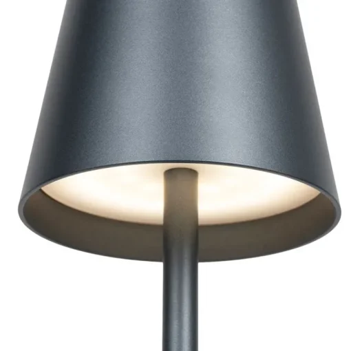 QAZQA Buiten tafellamp grijs incl. LED met touch dimmer oplaadbaar - Janet
