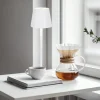 QAZQA Buiten tafellamp wit incl. LED met touch dimmer oplaadbaar - Janet