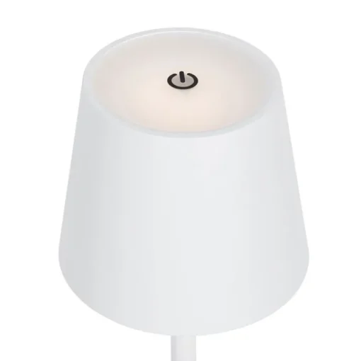 QAZQA Buiten tafellamp wit incl. LED met touch dimmer oplaadbaar - Janet