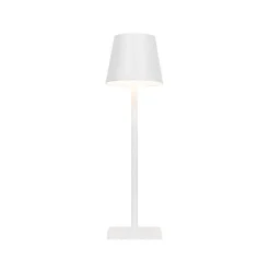 QAZQA Buiten tafellamp wit incl. LED met touch dimmer oplaadbaar - Janet