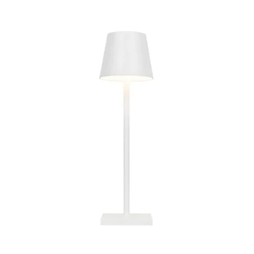 QAZQA Buiten tafellamp wit incl. LED met touch dimmer oplaadbaar - Janet