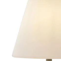 QAZQA Buiten vloerlamp beige met witte kap IP65 - Virginia