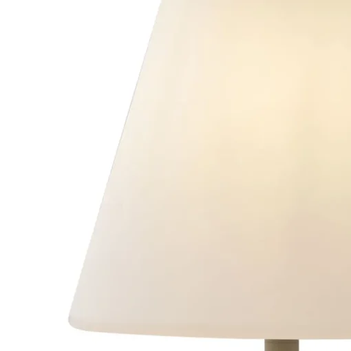 QAZQA Buiten vloerlamp beige met witte kap IP65 - Virginia