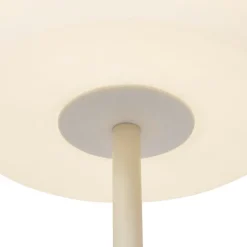 QAZQA Buiten vloerlamp beige met witte kap IP65 - Virginia