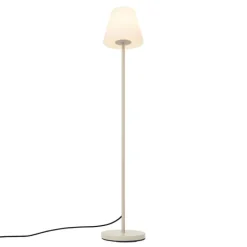 QAZQA Buiten vloerlamp beige met witte kap IP65 - Virginia