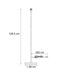 QAZQA Buiten vloerlamp wit - Virginia Foot