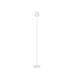 QAZQA Buiten vloerlamp wit incl. LED met touch dimmer oplaadbaar - Janet