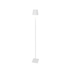 QAZQA Buiten vloerlamp wit incl. LED met touch dimmer oplaadbaar - Janet