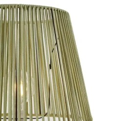 QAZQA Buiten vloerlamp wit met kap groen touw IP44 / IP54 - Virginia Jayla