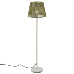 QAZQA Buiten vloerlamp wit met kap groen touw IP44 / IP54 - Virginia Jayla