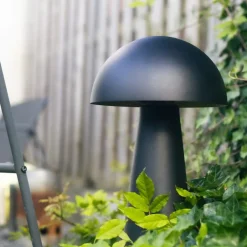 QAZQA Buiten vloerlamp zwart 50 cm - Mushroom