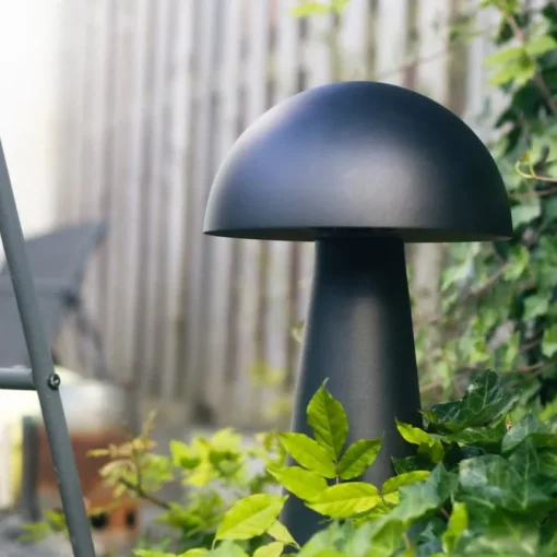 QAZQA Buiten vloerlamp zwart 50 cm - Mushroom