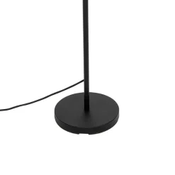 QAZQA Buiten vloerlamp zwart met witte kap IP65 25 cm - Virginia