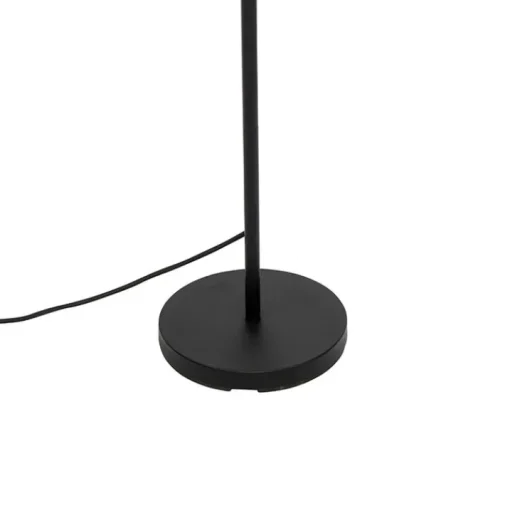 QAZQA Buiten vloerlamp zwart met witte kap IP65 25 cm - Virginia