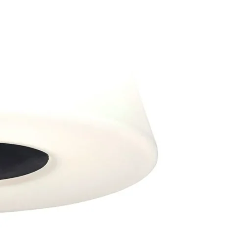 QAZQA Buiten vloerlamp zwart met witte kap IP65 25 cm - Virginia