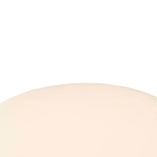 QAZQA Buiten vloerlamp zwart met witte kap IP65 25 cm - Virginia