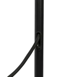 QAZQA Buiten vloerlamp zwart met witte kap IP65 25 cm - Virginia