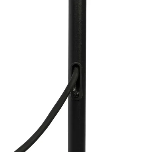 QAZQA Buiten vloerlamp zwart met witte kap IP65 25 cm - Virginia