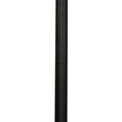 QAZQA Buiten vloerlamp zwart met witte kap IP65 25 cm - Virginia